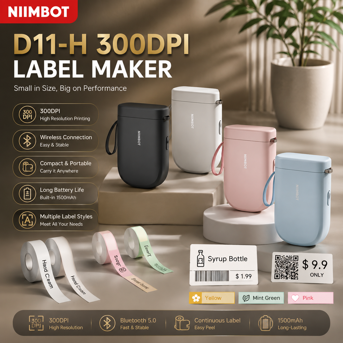 Niimbot D11-H 300 DP Label Maker