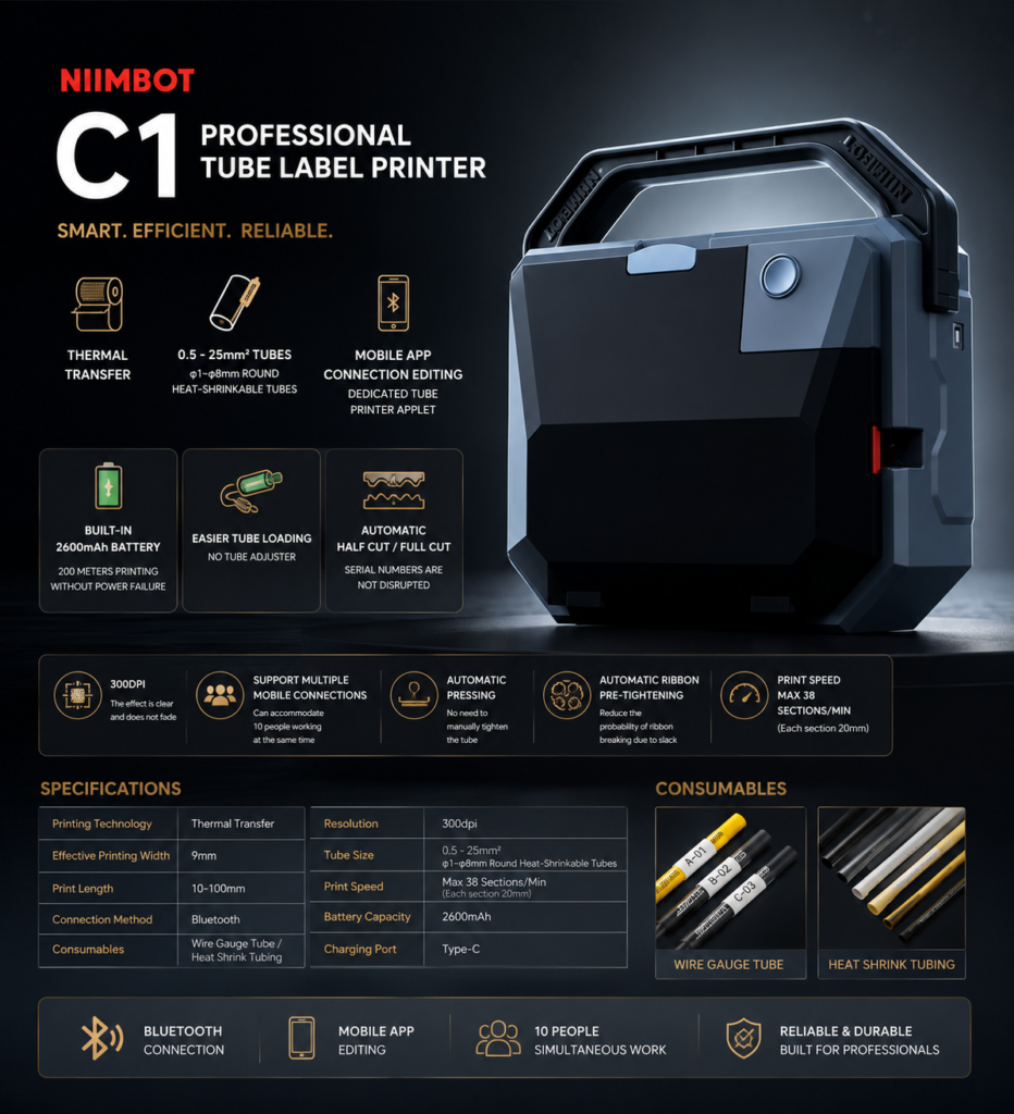 Niimbot C1 Shrink Tube Printer