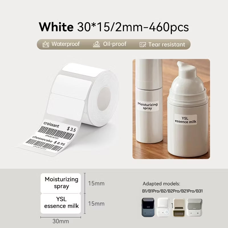White Labels 30×15mm – 460pcs