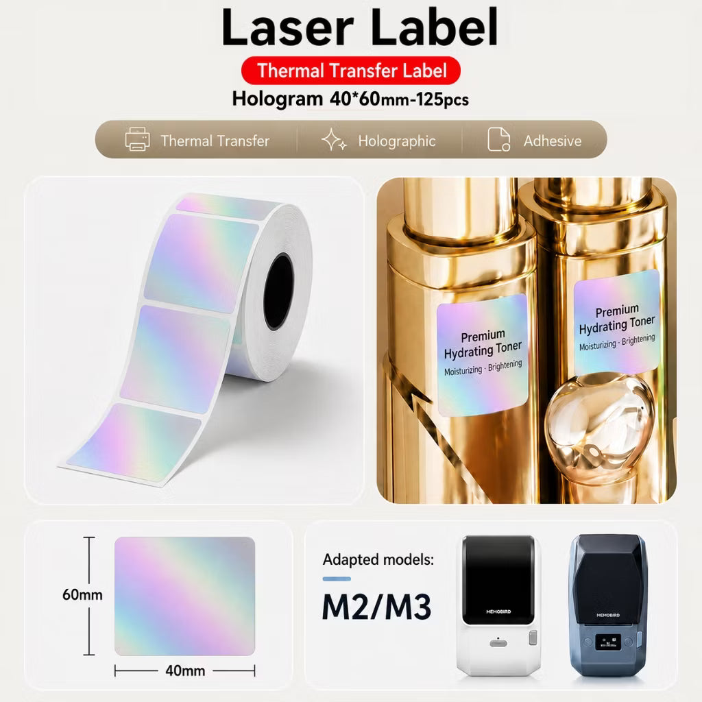 Laser Silver Labels 40×60mm – 125pcs