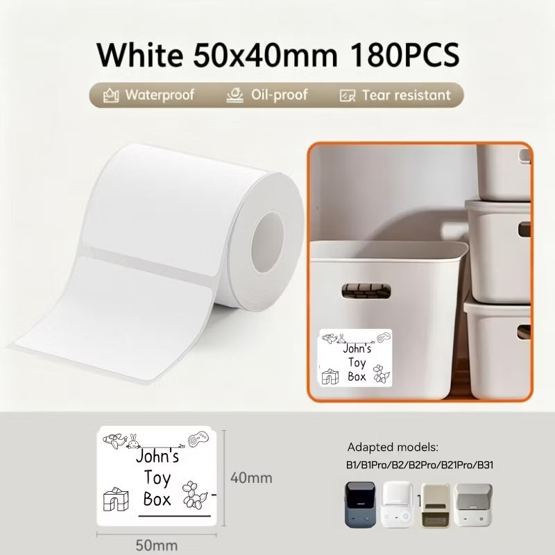 White Labels 50×40mm – 180pcs
