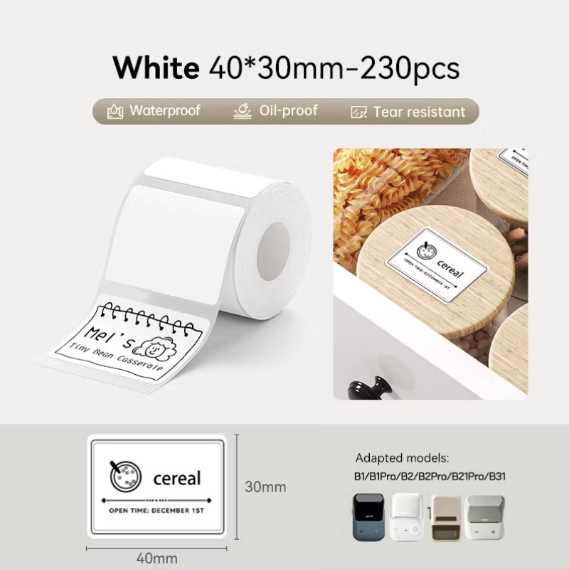 White Labels 40×30mm – 230pcs