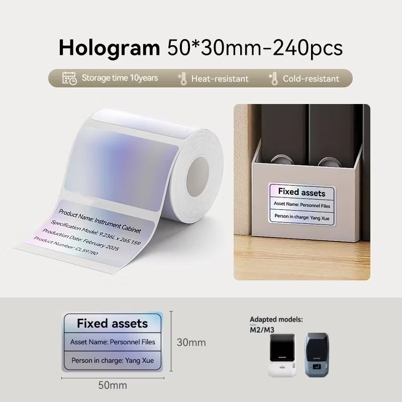 Laser Silver Labels 40×30mm – 240pcs