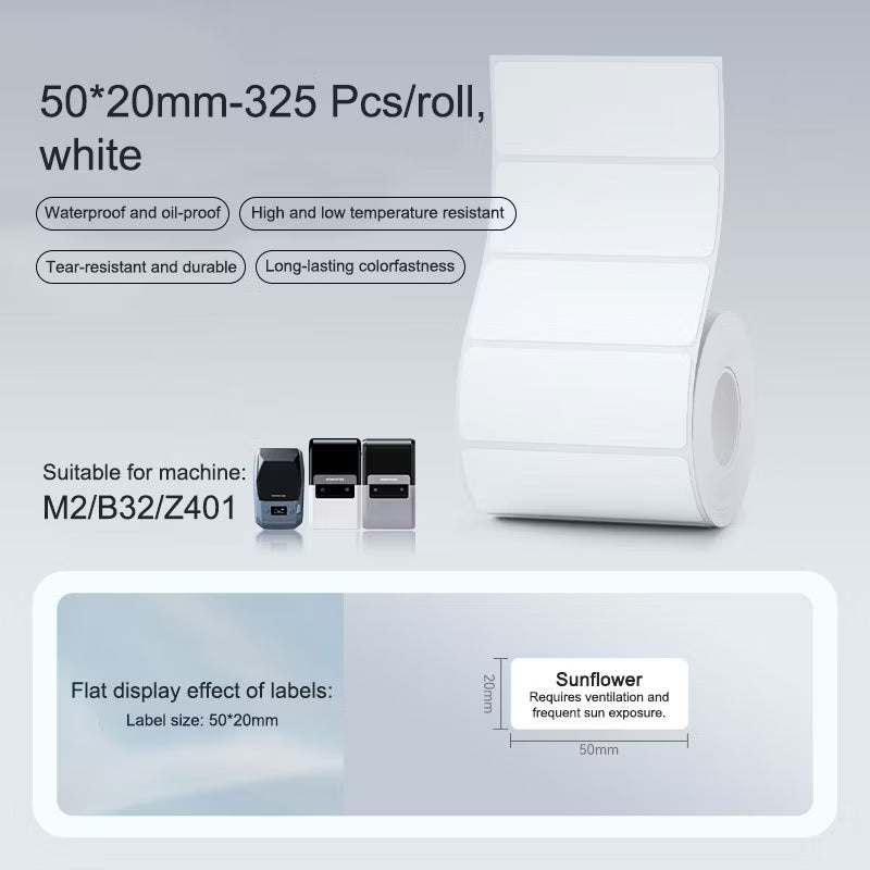 White Labels 50×20mm – 325pcs